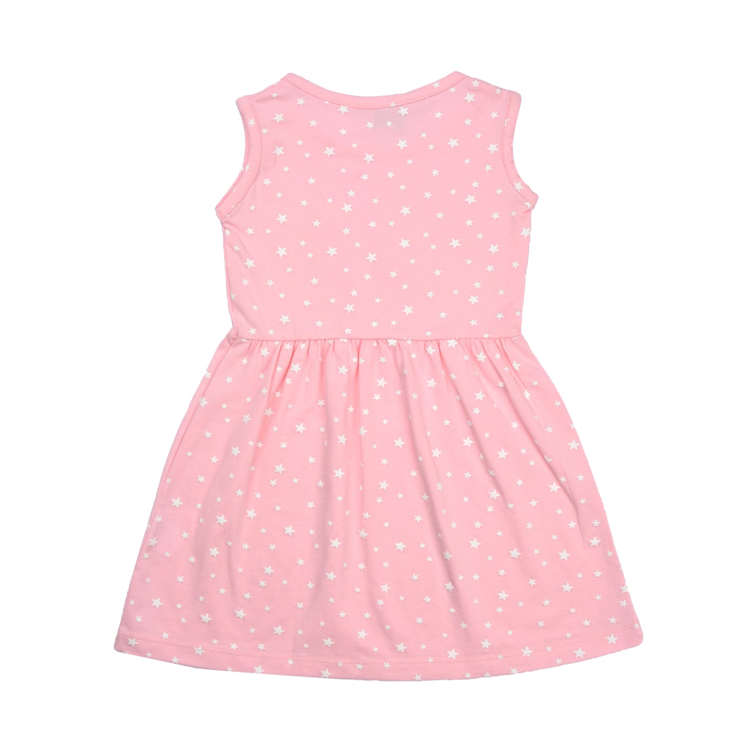 Rose Stars Printed Dress With Head Band