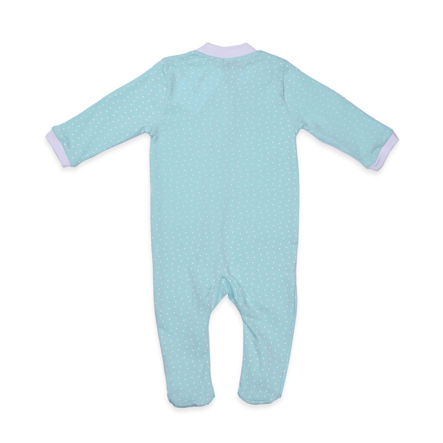 Sky Blue Baby Soft Cotton Bodysuit With Ice Cap