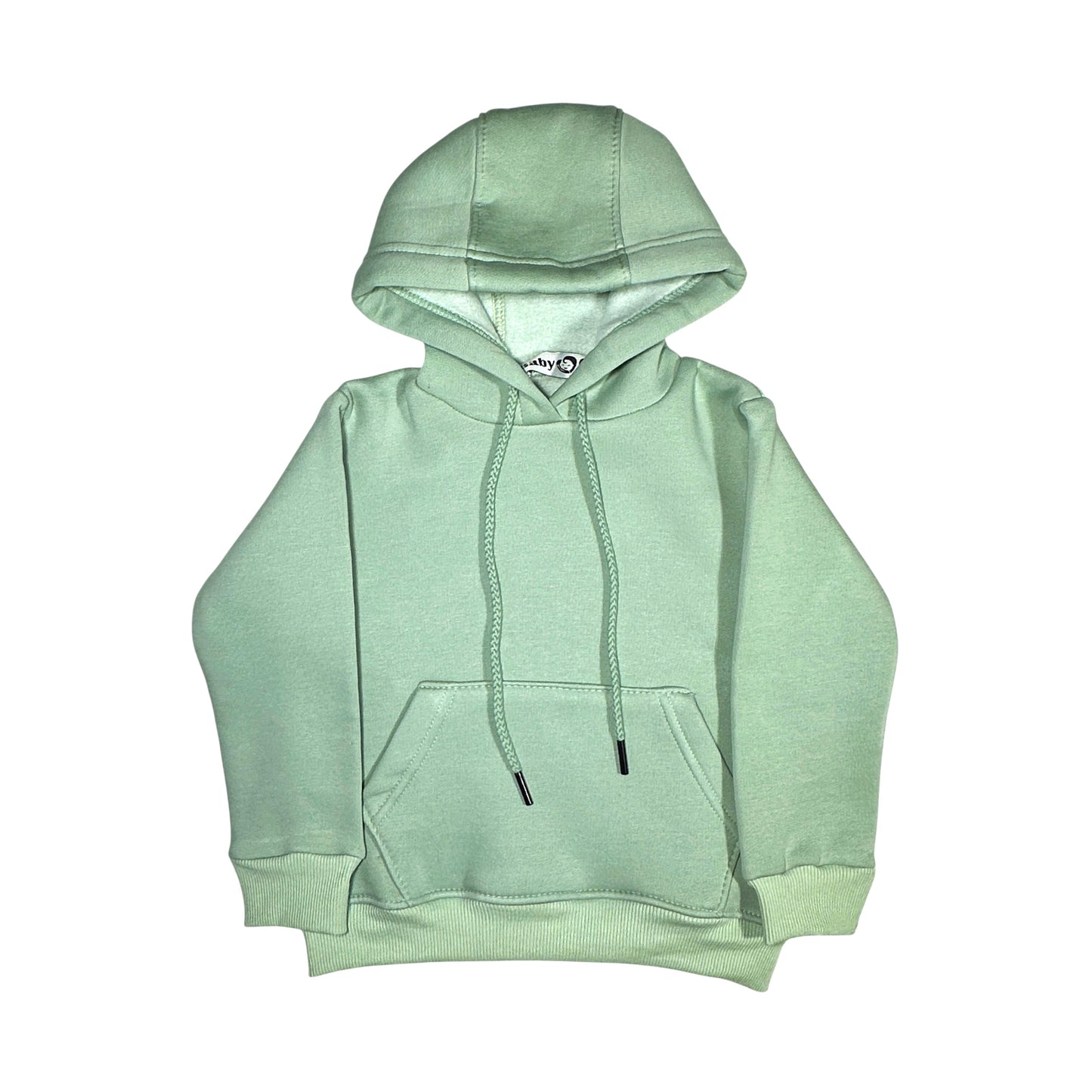 Mint green Hooded Melton Sweatshirt
