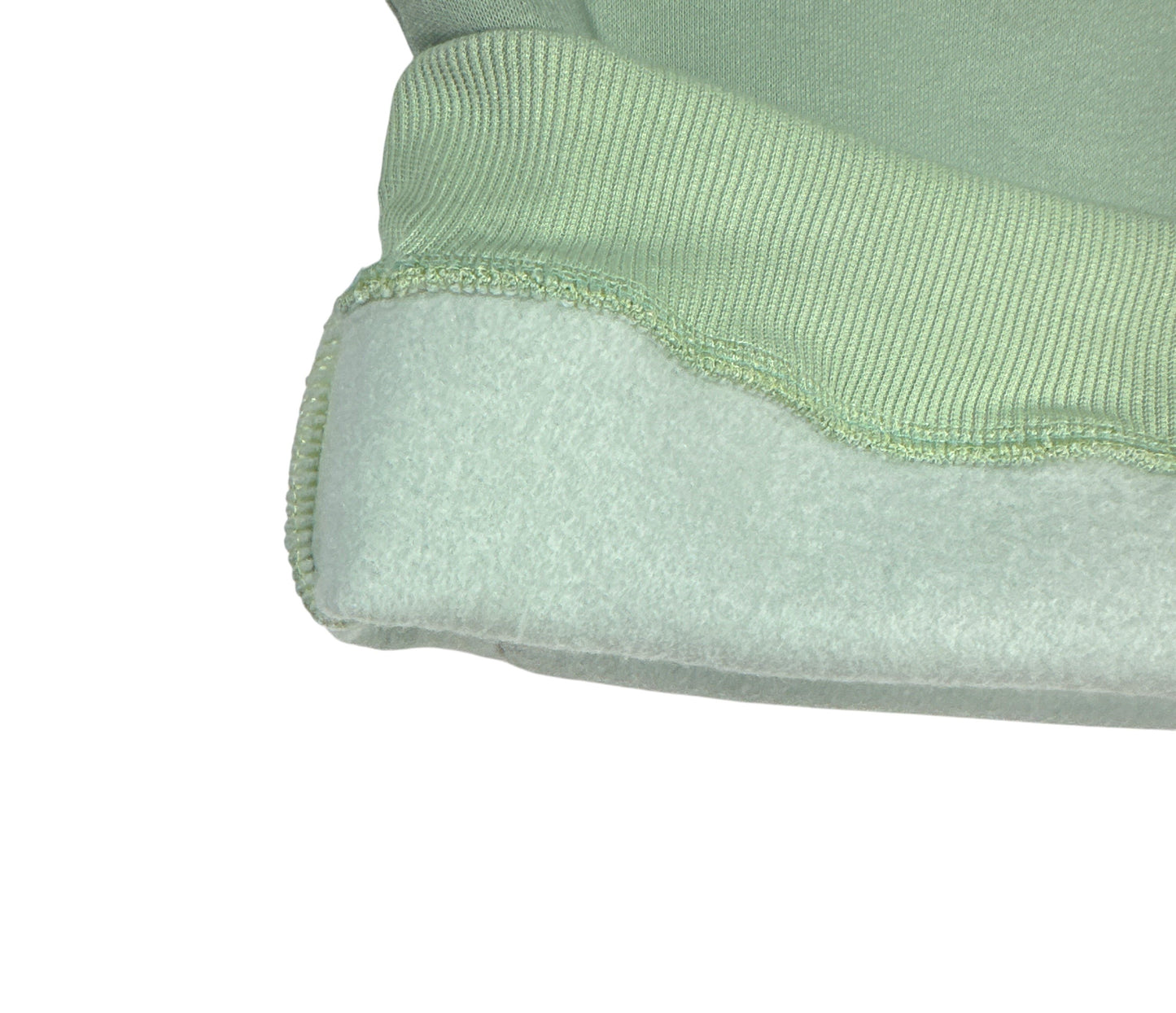 Mint green Hooded Melton Sweatshirt
