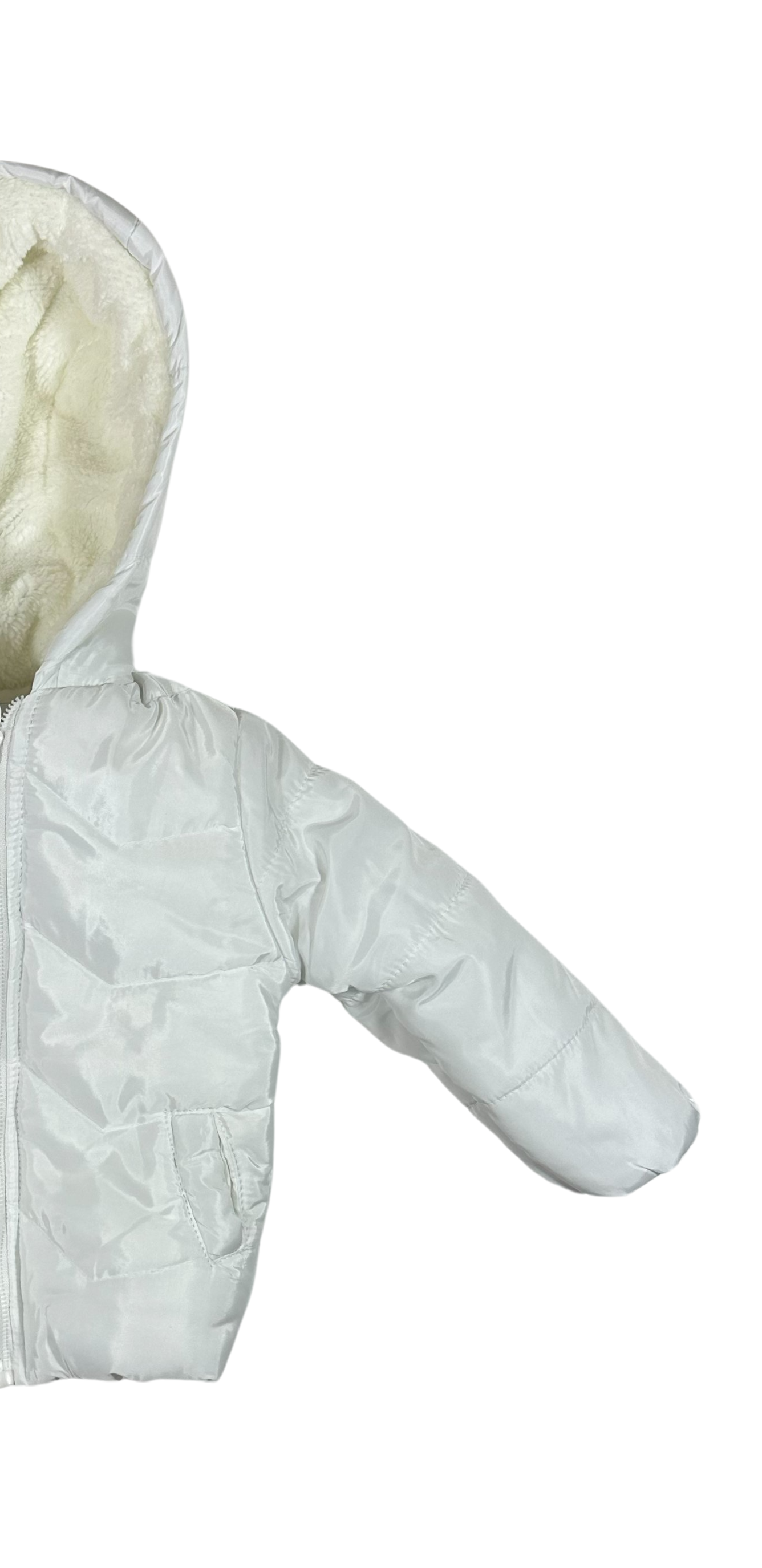 Waterproof Heavy Fleece Lined Off-white Jacket