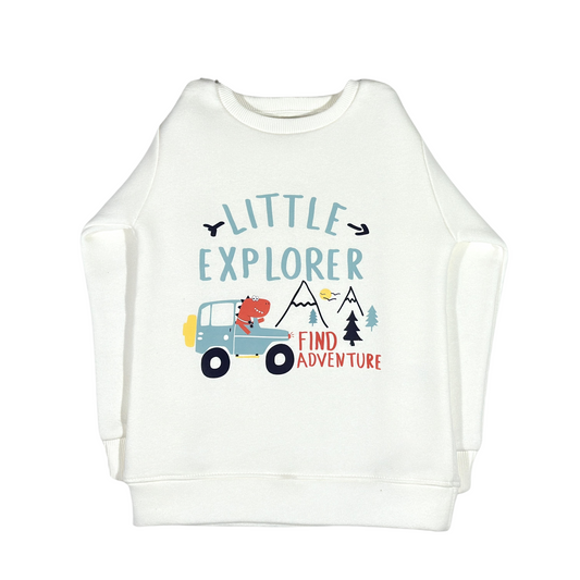 Off White Little Explorer Melton Sweatshirt