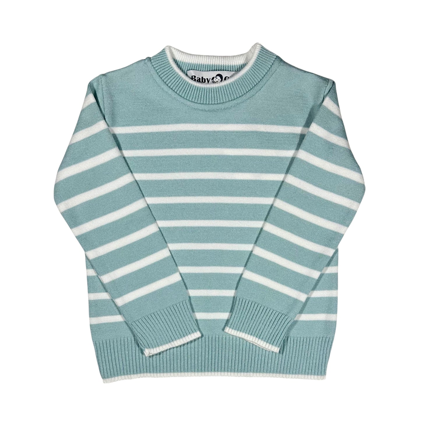 Mint green Long Sleeve Tricot Pullover