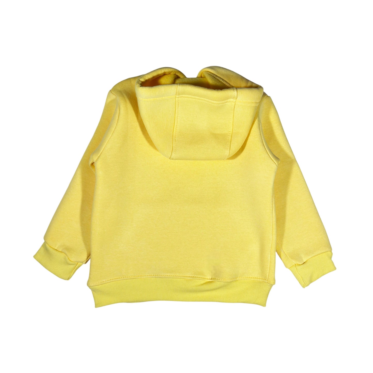 Yellow Hooded Melton Sweatshirt
