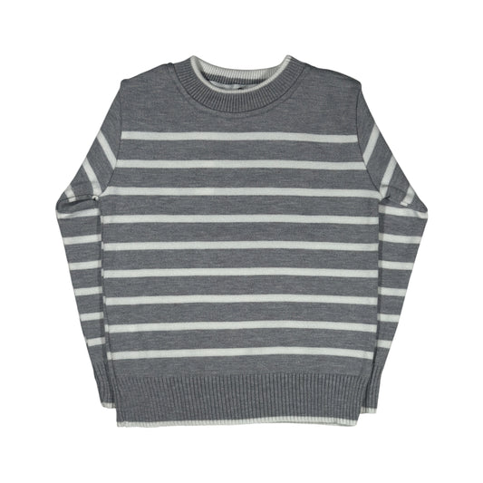 Grey Long Sleeve Tricot Pullover