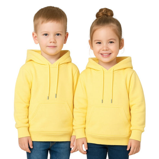 Yellow Hooded Melton Sweatshirt