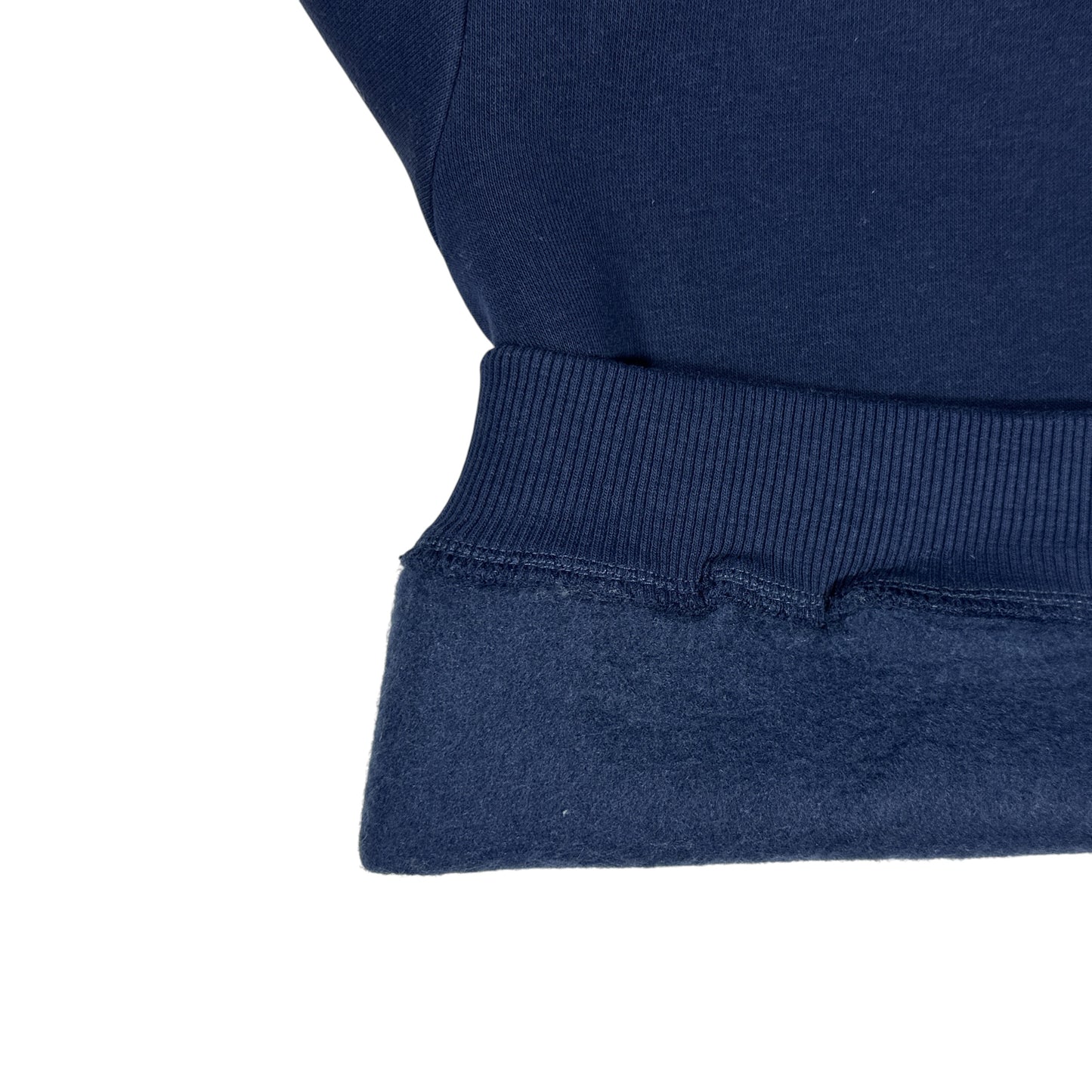 Navy Blue Hooded Melton Sweatshirt