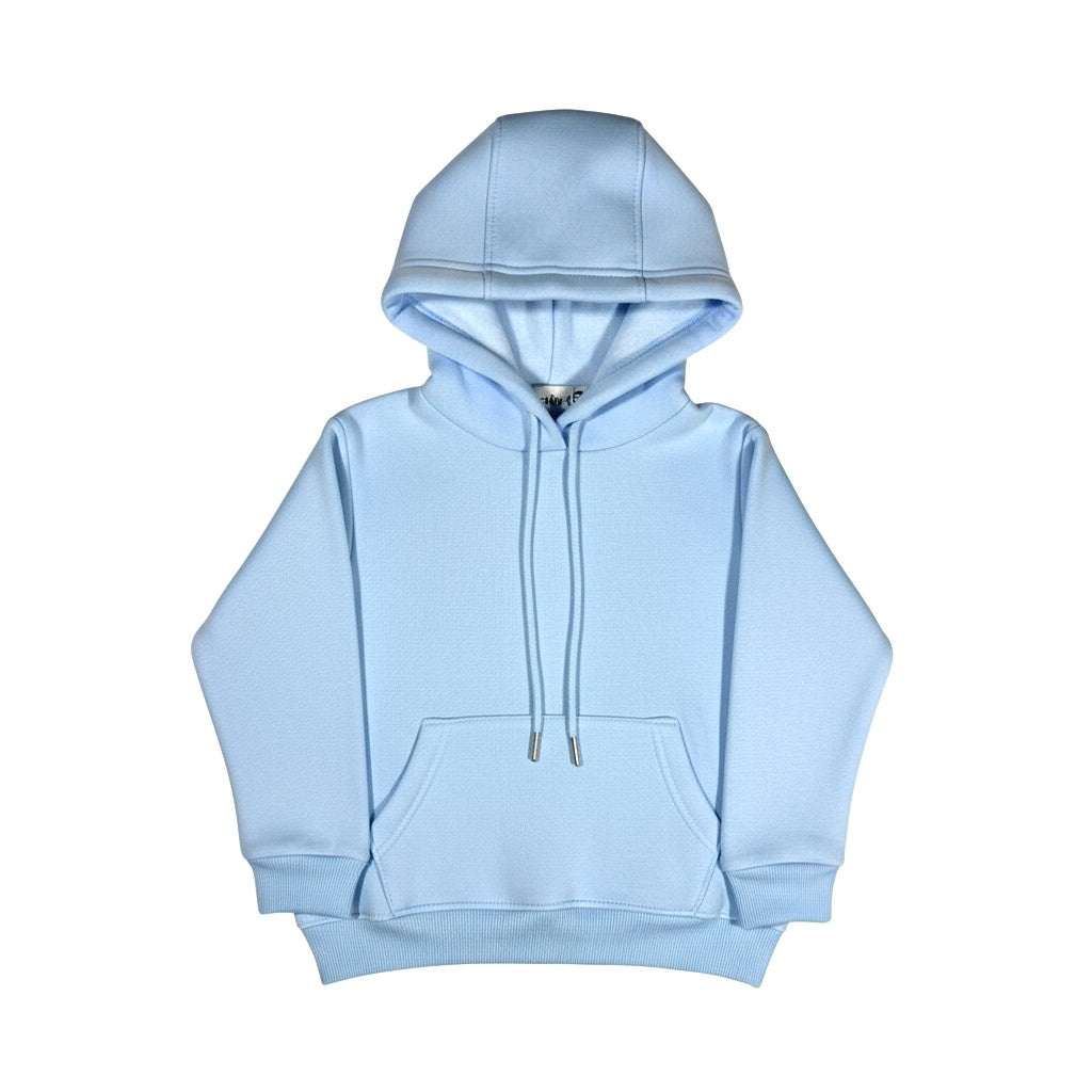 SKy Blue Hooded Melton Sweatshirt (Hoodie)