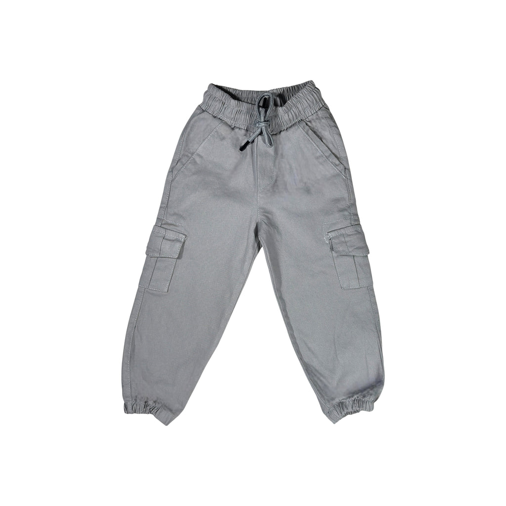 Multicolor Boys Set (Olive green Multicolor t-shirt & Grey Cargo Pants)