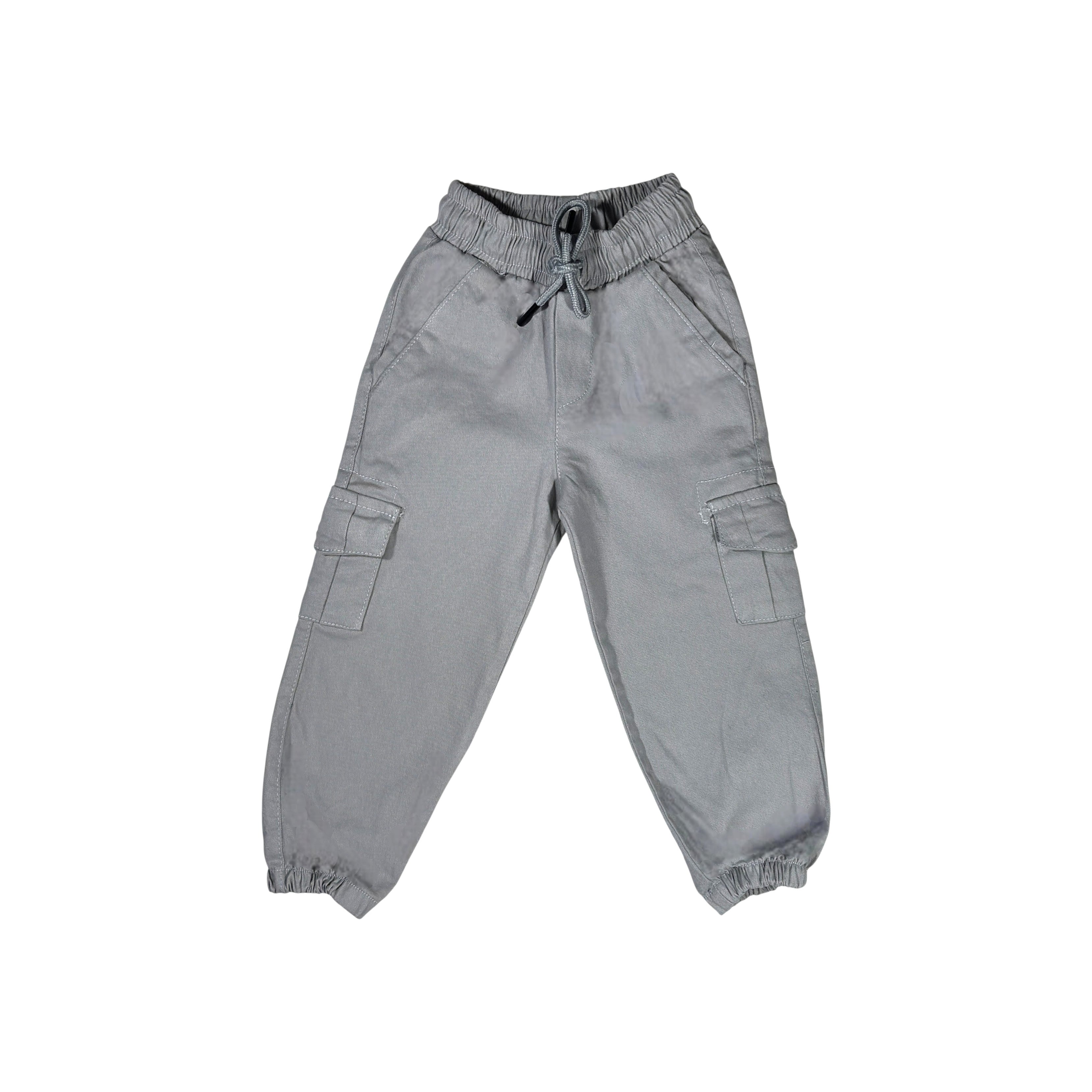 Multicolor Boys Set (Olive green Multicolor t-shirt & Grey Cargo Pants)