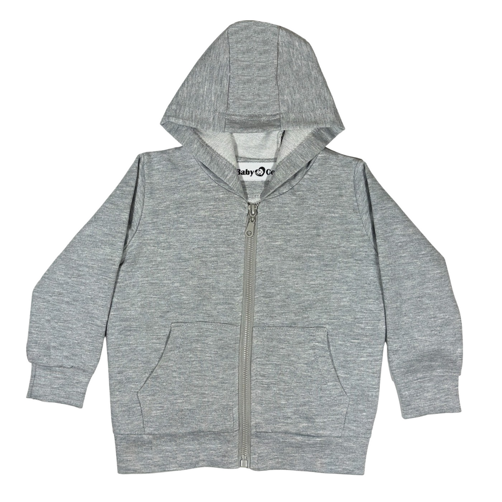 سترة رياضية رمادية فاتحة (هودي بسحاب)