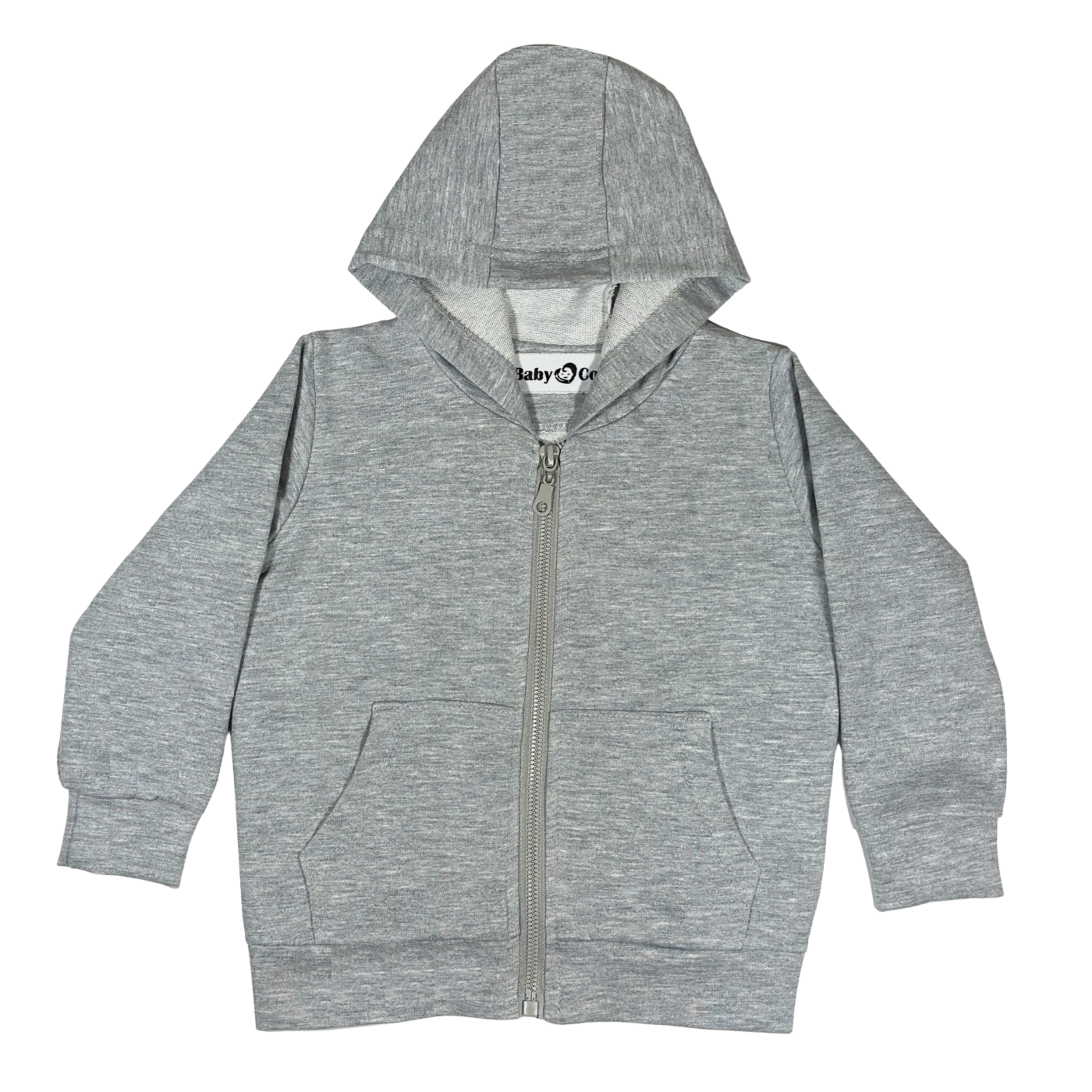 سترة رياضية رمادية فاتحة (هودي بسحاب)