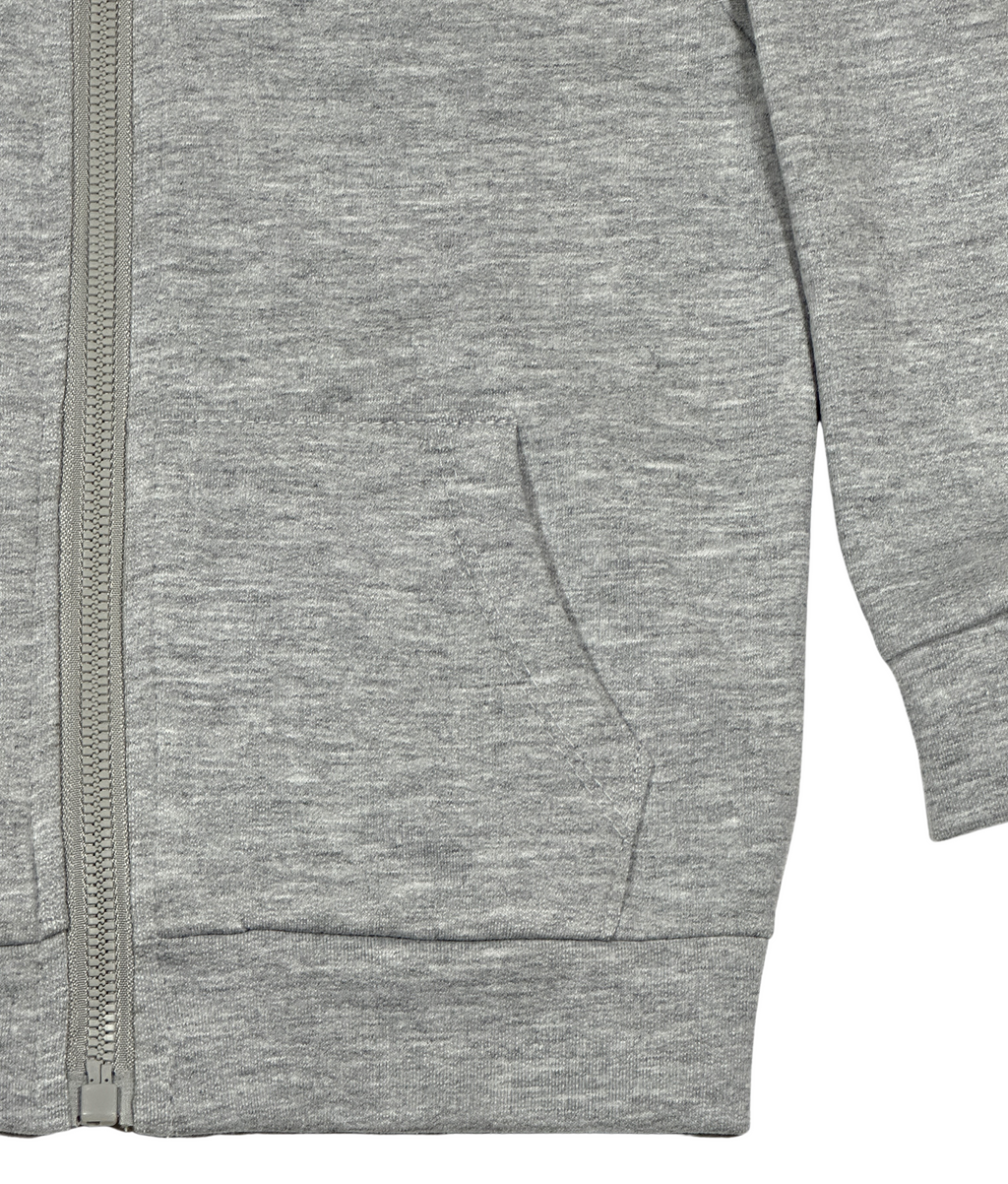 سترة رياضية رمادية فاتحة (هودي بسحاب)