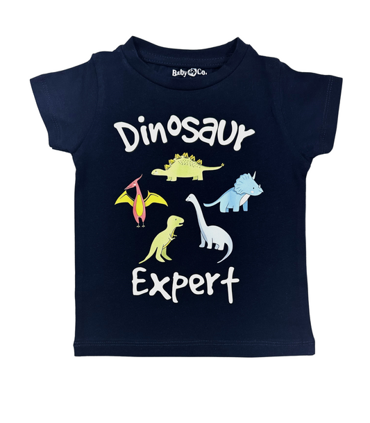 Dinosaurs Graphic Blue Cotton T-shirt