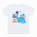 Cool Dino White Boys T-shirt