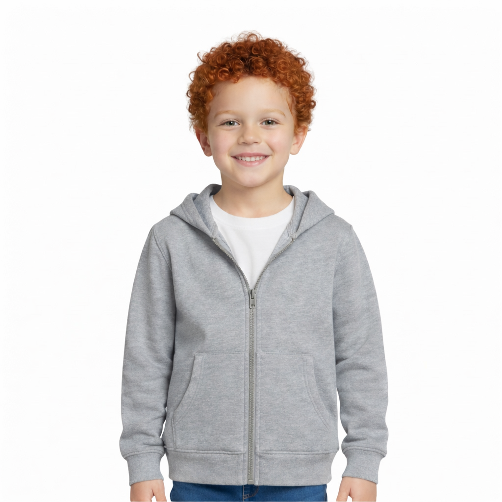Light grey Zip up Hoodie Sports Jacket