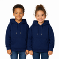 Navy Blue Hooded Melton Sweatshirt (Hoodie)