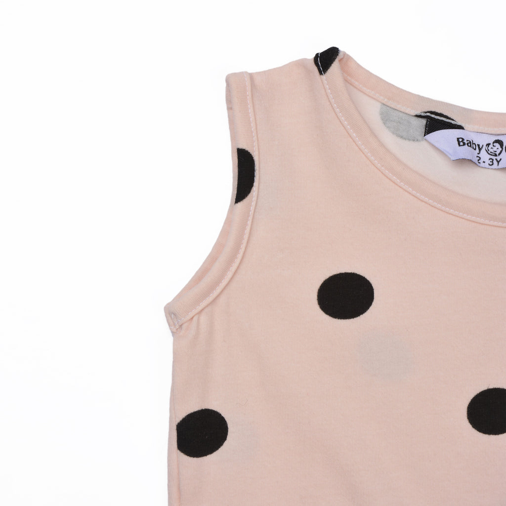 فستان رمادي مطبوع عليه قلوب مع رباط رأس