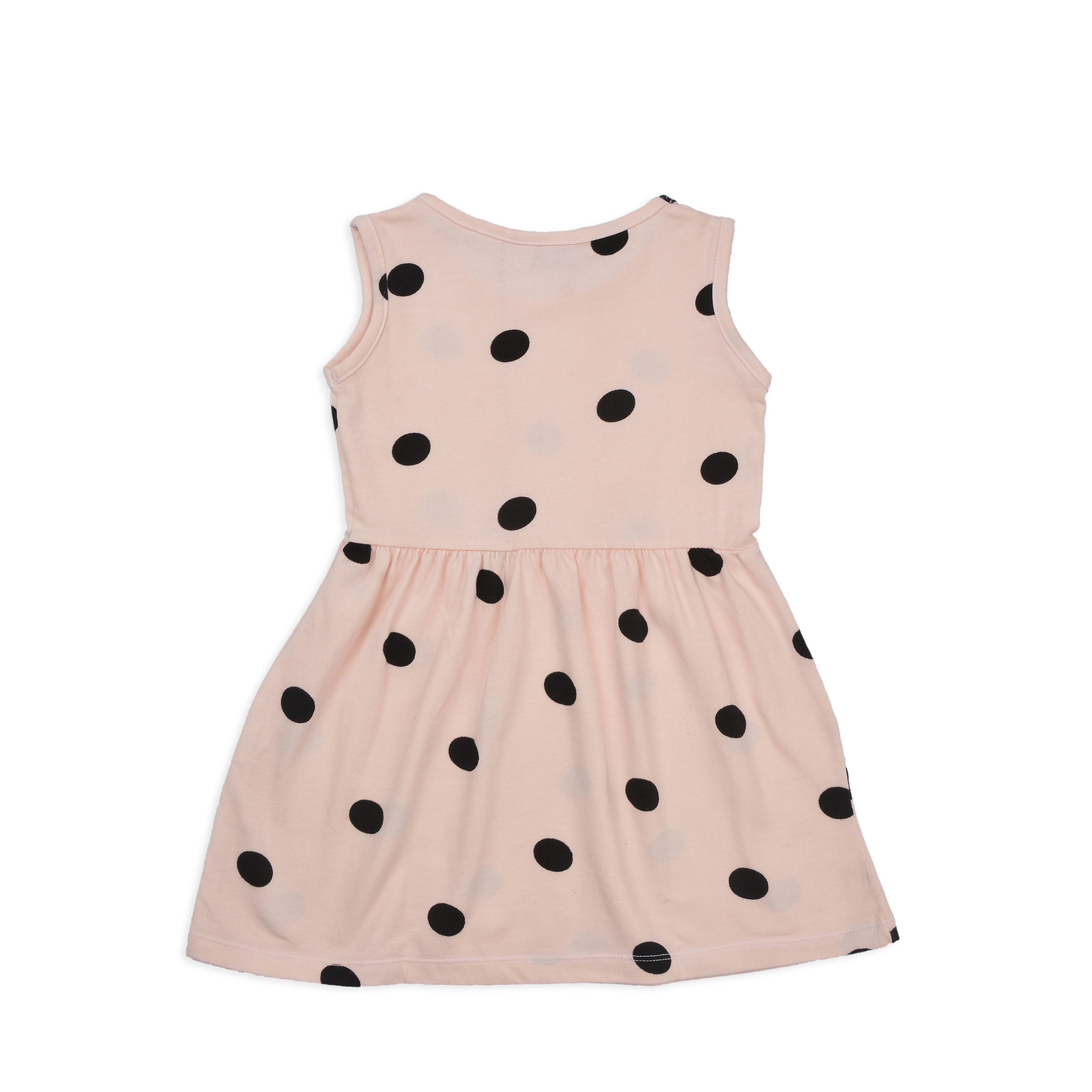 فستان رمادي مطبوع عليه قلوب مع رباط رأس