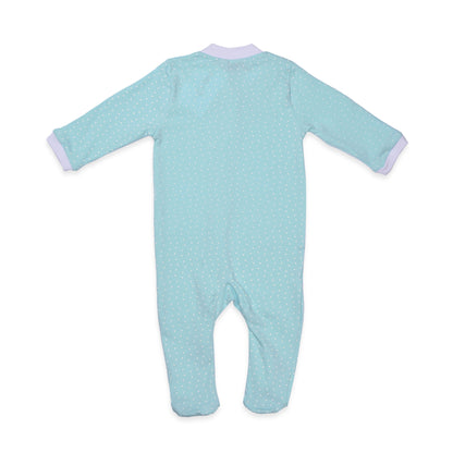 Sky Blue Baby Soft Cotton Bodysuit With Ice Cap