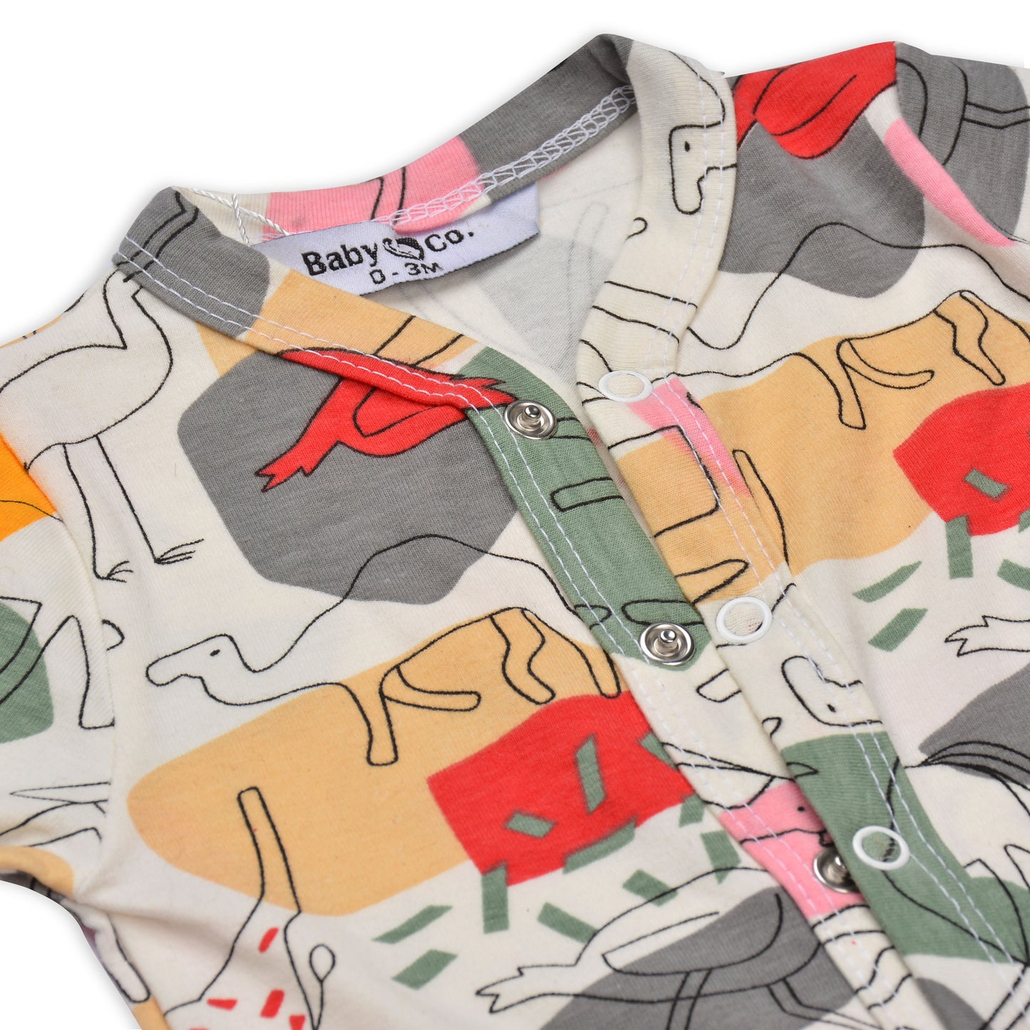 Watermelon Animals Snap Buttons Soft Cotton Baby Bodysuit With Ice Cap