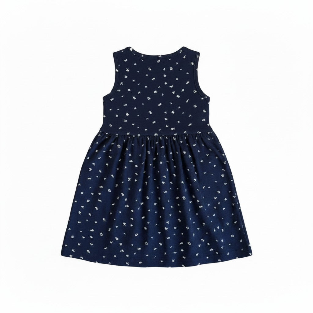Navy Blue Flowers Dress