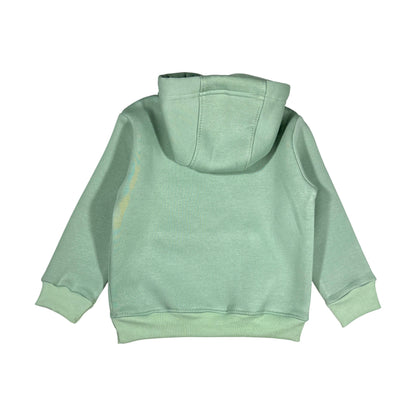 Mint green Hooded Melton Sweatshirt
