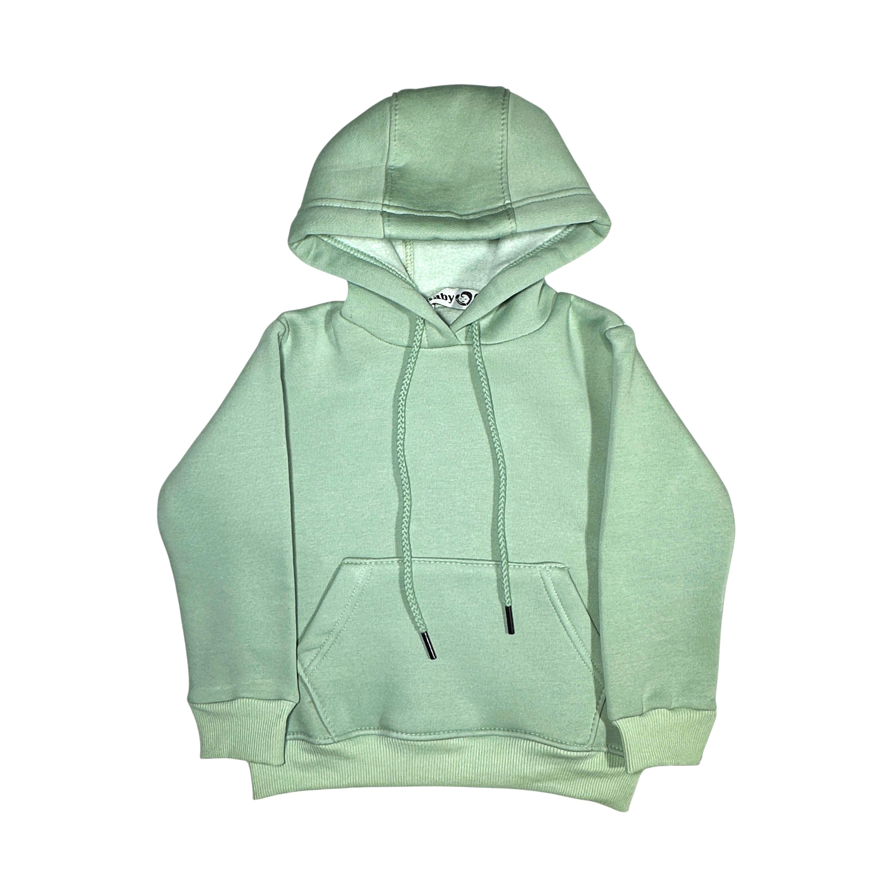 Mint green Hooded Melton Sweatshirt (Hoodie)