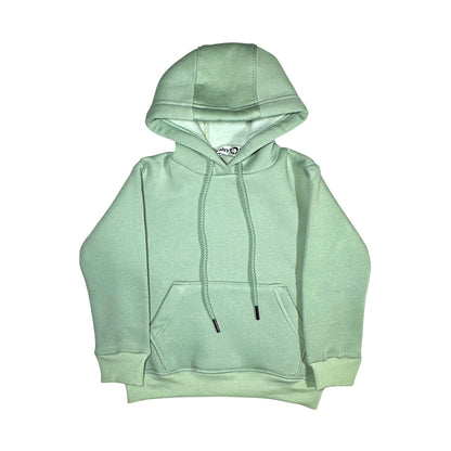 Mint green Hooded Melton Sweatshirt