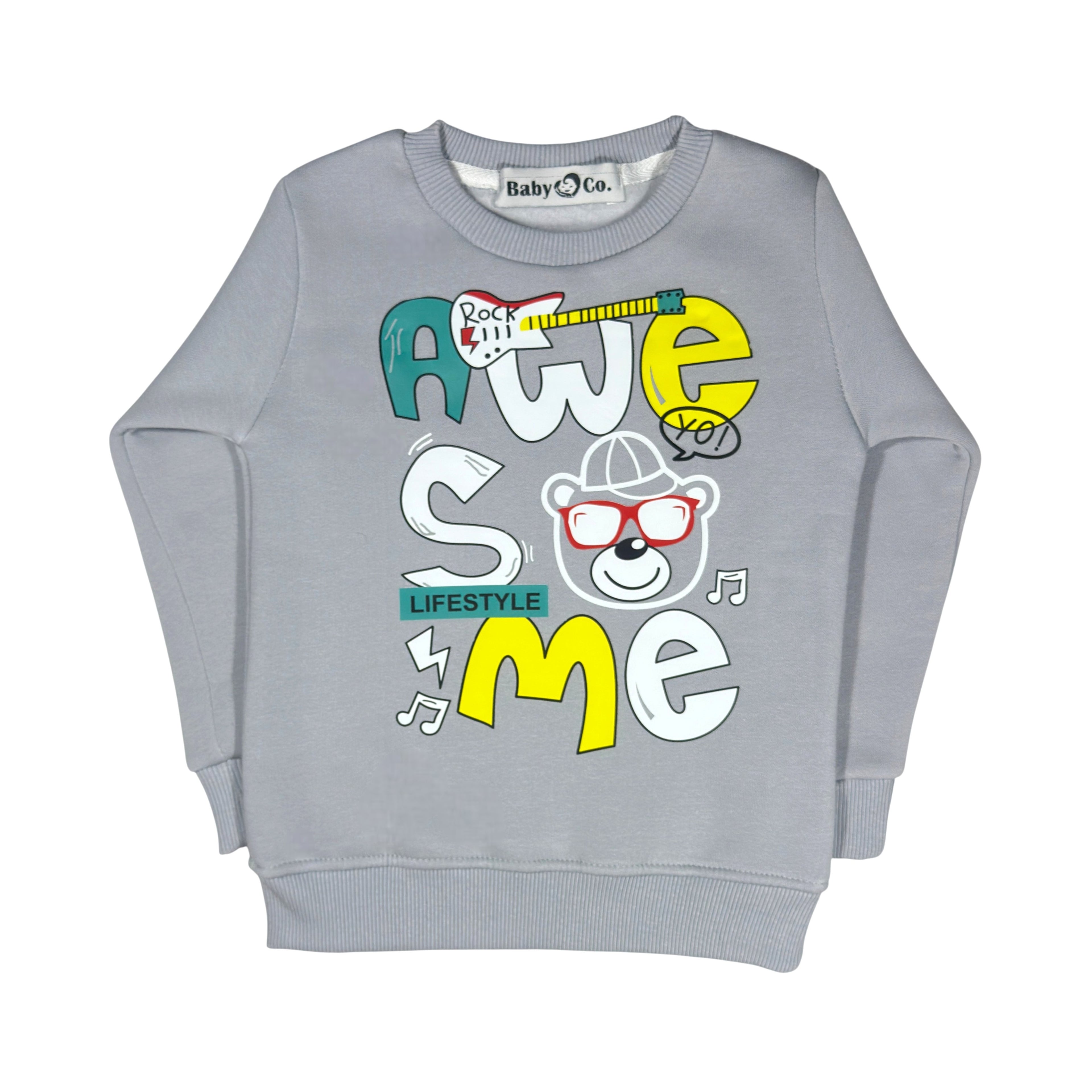 Awesome Grey Kids Melton Sweatshirt