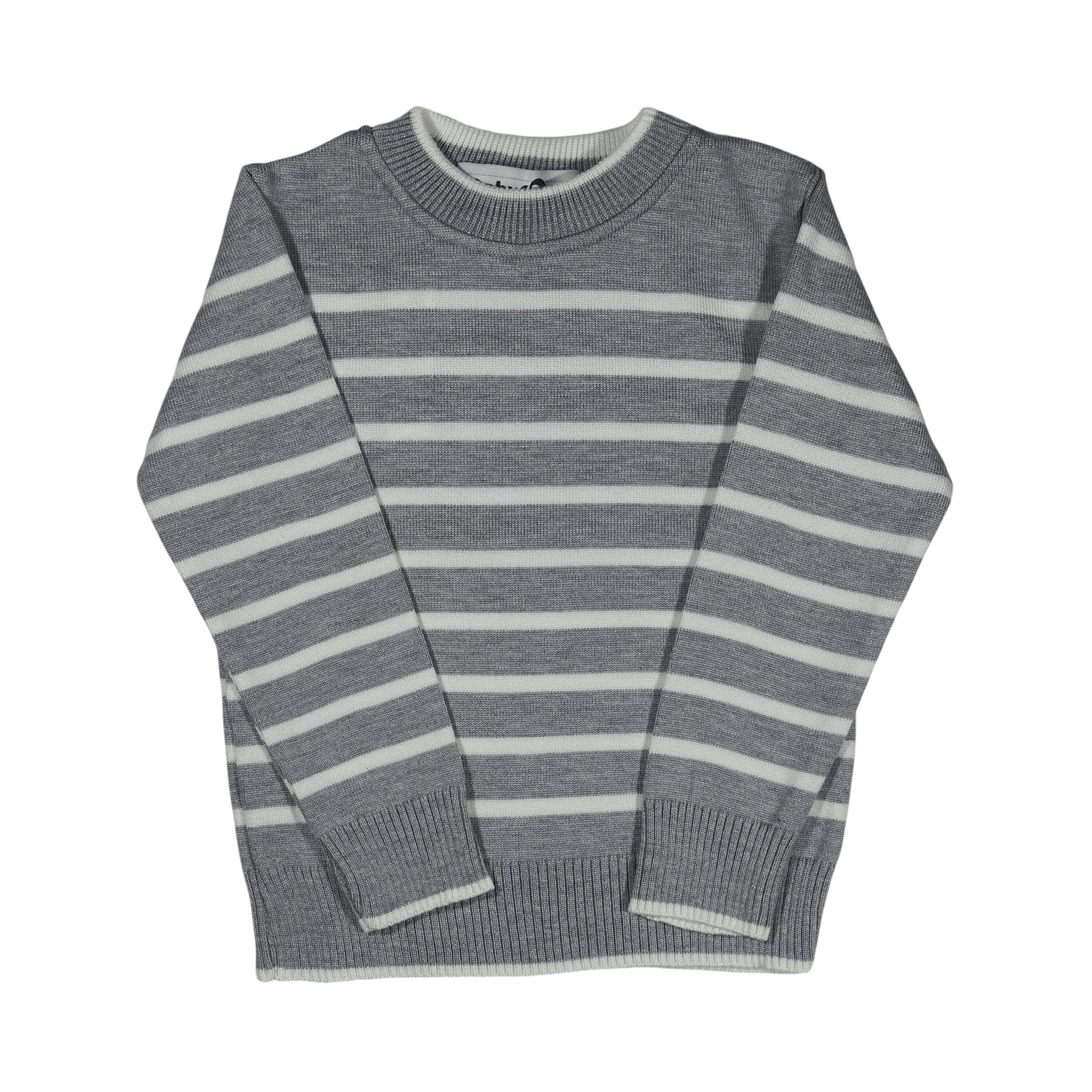Grey Long Sleeve Tricot Pullover