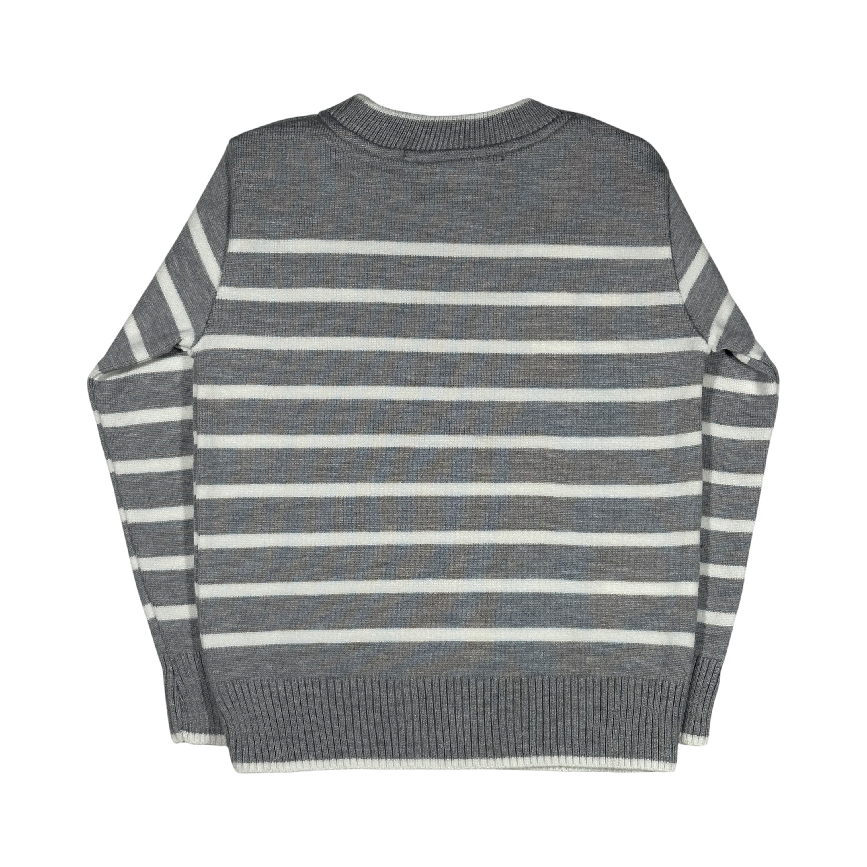 Grey Long Sleeve Tricot Pullover