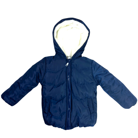 Waterproof Heavy Fleece Lined Navy Jacket