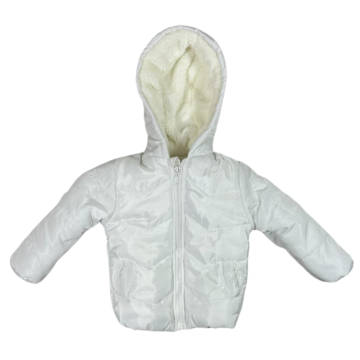 Waterproof Heavy Fleece Lined Off-white Jacket