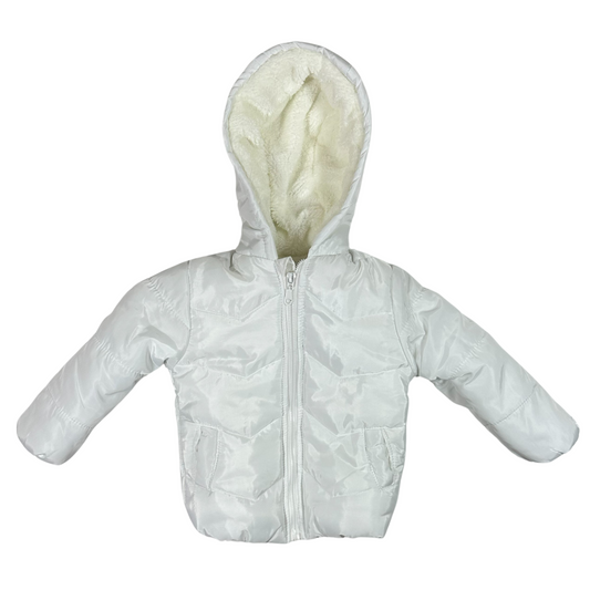 Waterproof Heavy Fleece Lined Off-white Jacket
