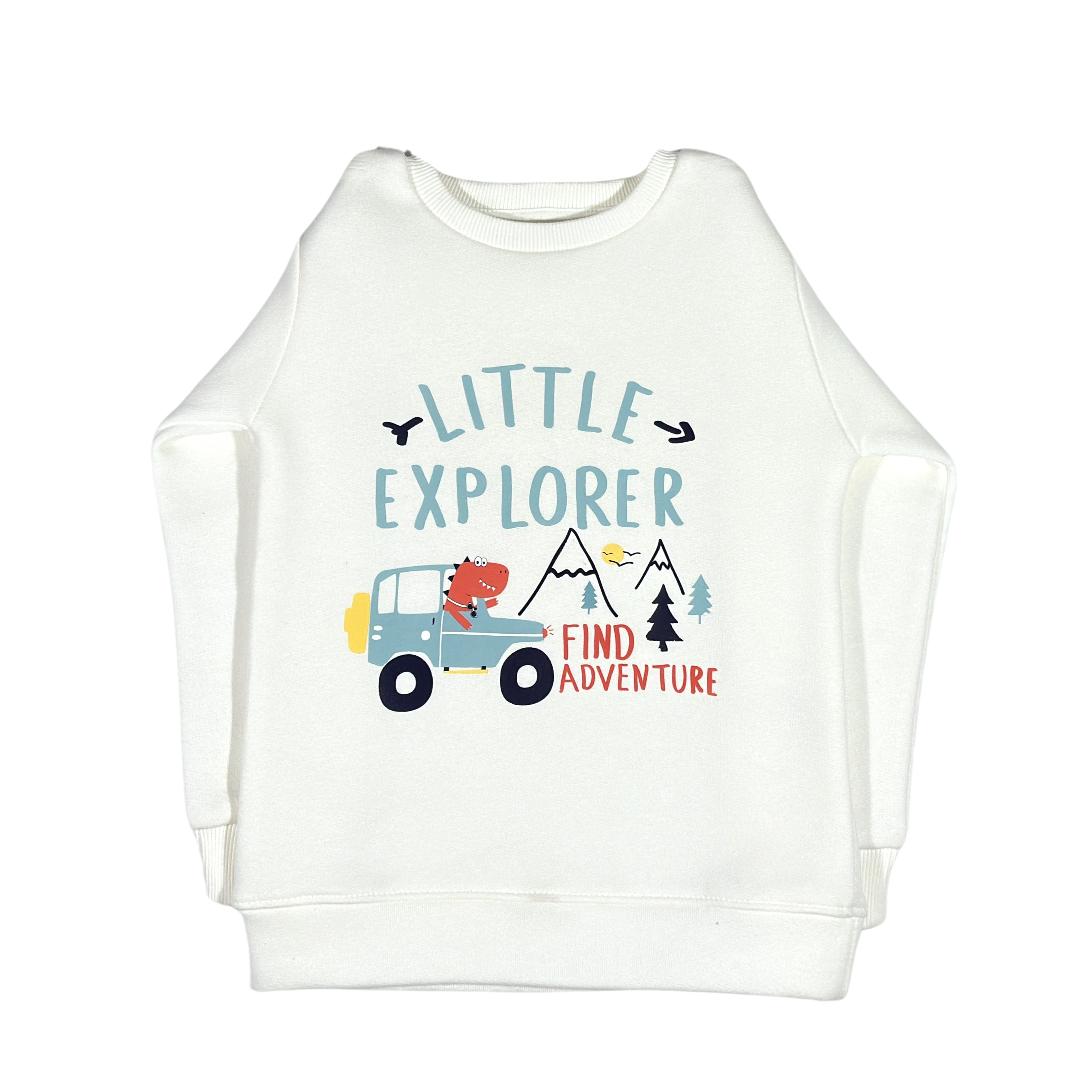 Off White Little Explorer Melton Sweatshirt