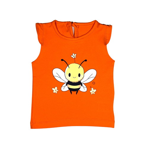 Bee Orange Short Set (Orange T-shirt + Black Shorts)