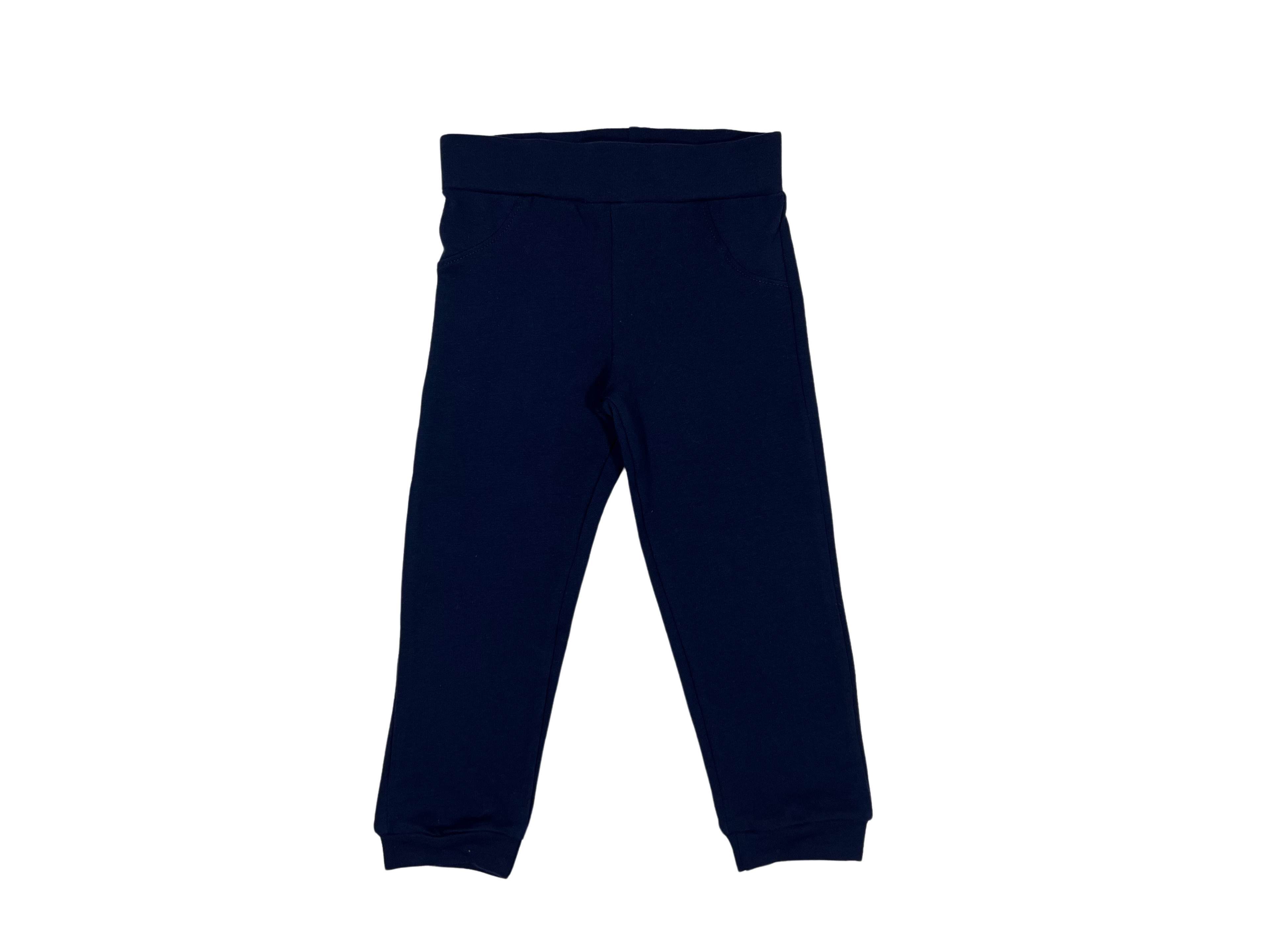 Shark Cotton Set (White T-shirt + Navy Sweatpants)