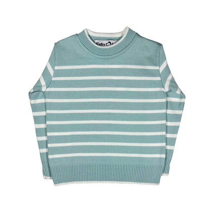 Mint green Long Sleeve Tricot Pullover