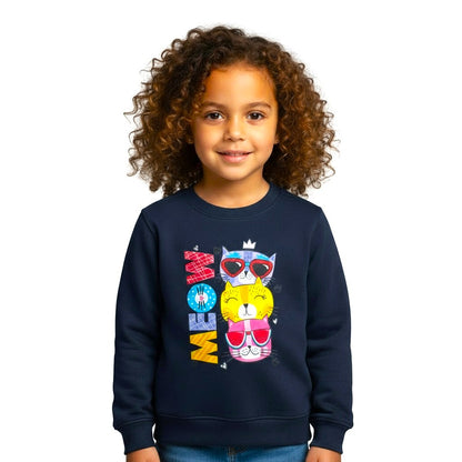 Cats Navy Blue Melton Sweatshirt