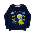 Dinosaur Navy Blue Melton Sweatshirt
