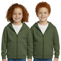 Olive green Zip up Hoodie Sports Jacket