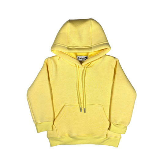 Yellow Hooded Melton Sweatshirt (Hoodie)