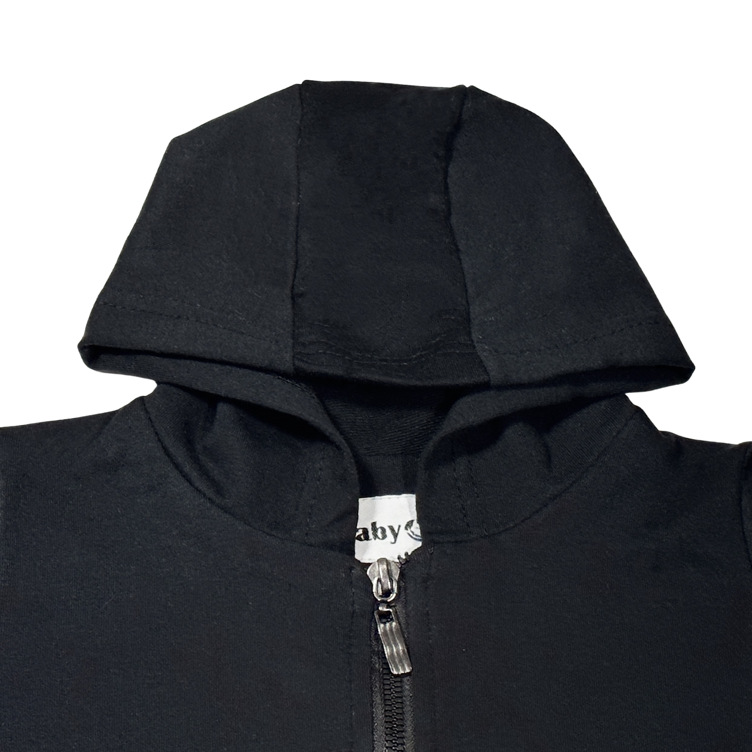 سترة رياضية سوداء كاجوال للأطفال (هودي بسحاب)