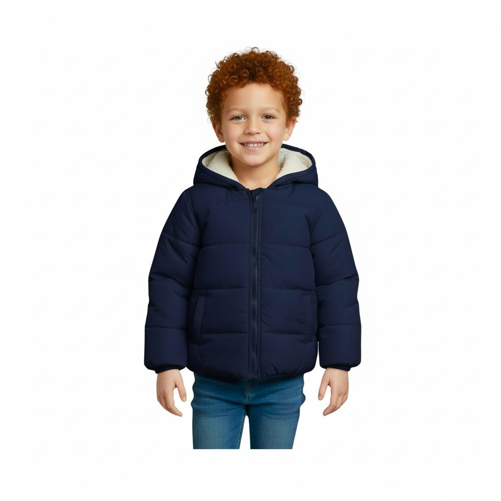 Waterproof Heavy Fleece Lined Navy Jacket