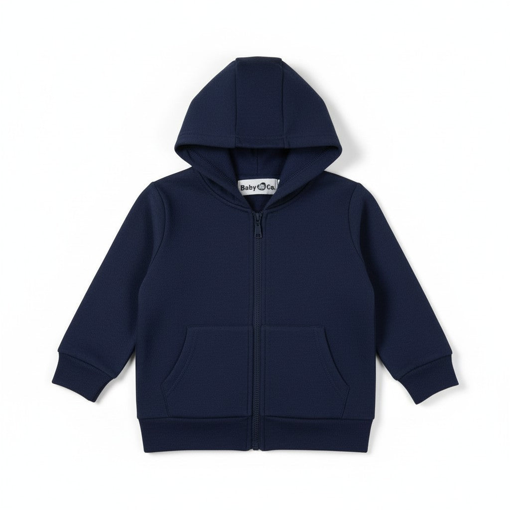 Navy Blue Zip up Hoodie Sports Jacket