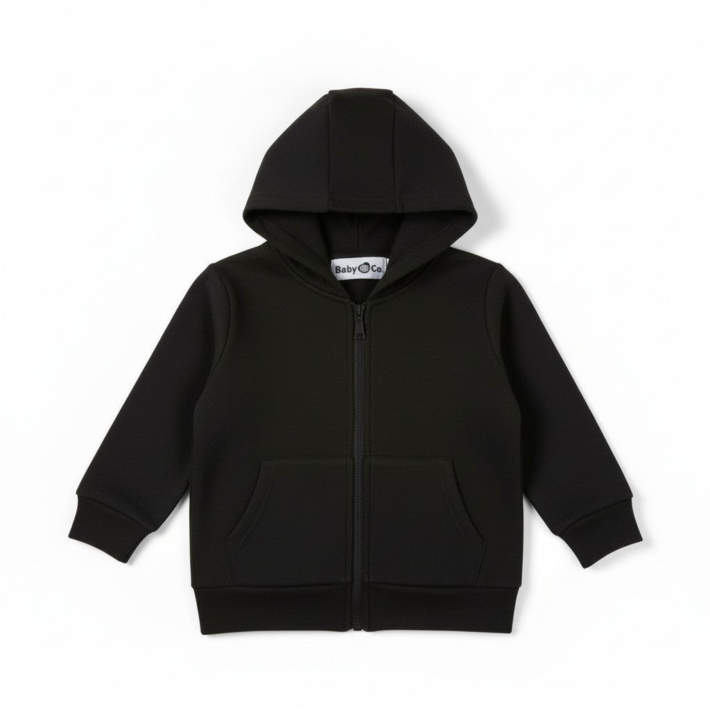 Black Zip up Hoodie Sports Jacket