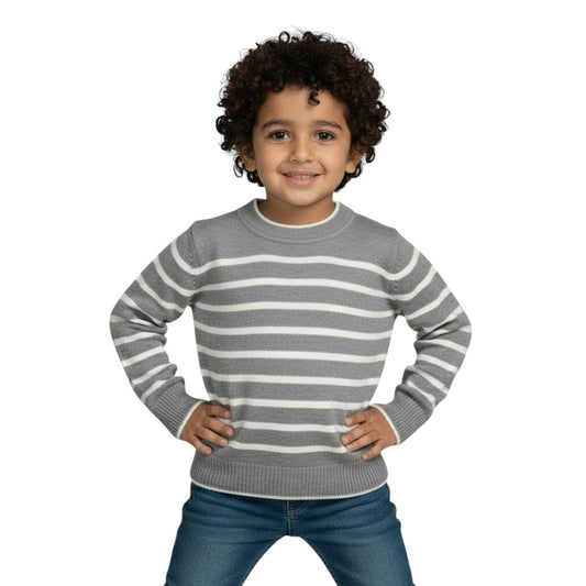 Grey Long Sleeve Tricot Pullover