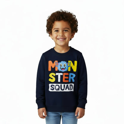Monsters Navy Blue Melton Sweatshirt