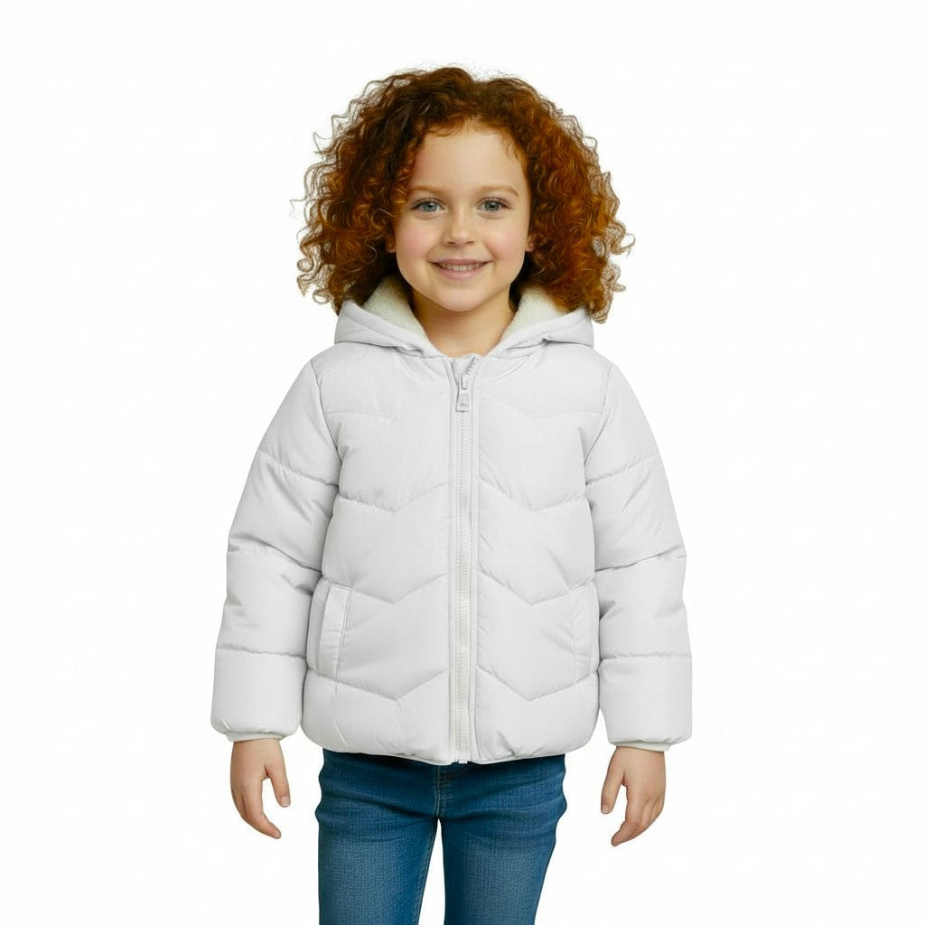 Waterproof Heavy Fleece Lined Off-white Jacket
